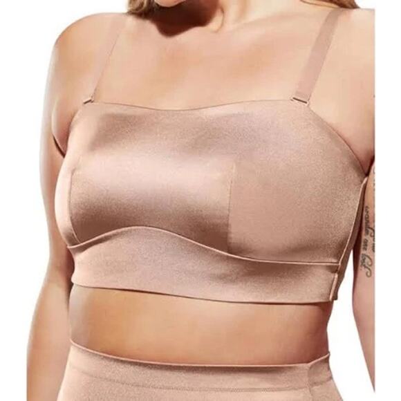 Yitty Headliner Shaping Bandeau Bra Brown Sugar XL Removable Straps Clean Girl - Picture 1 of 8